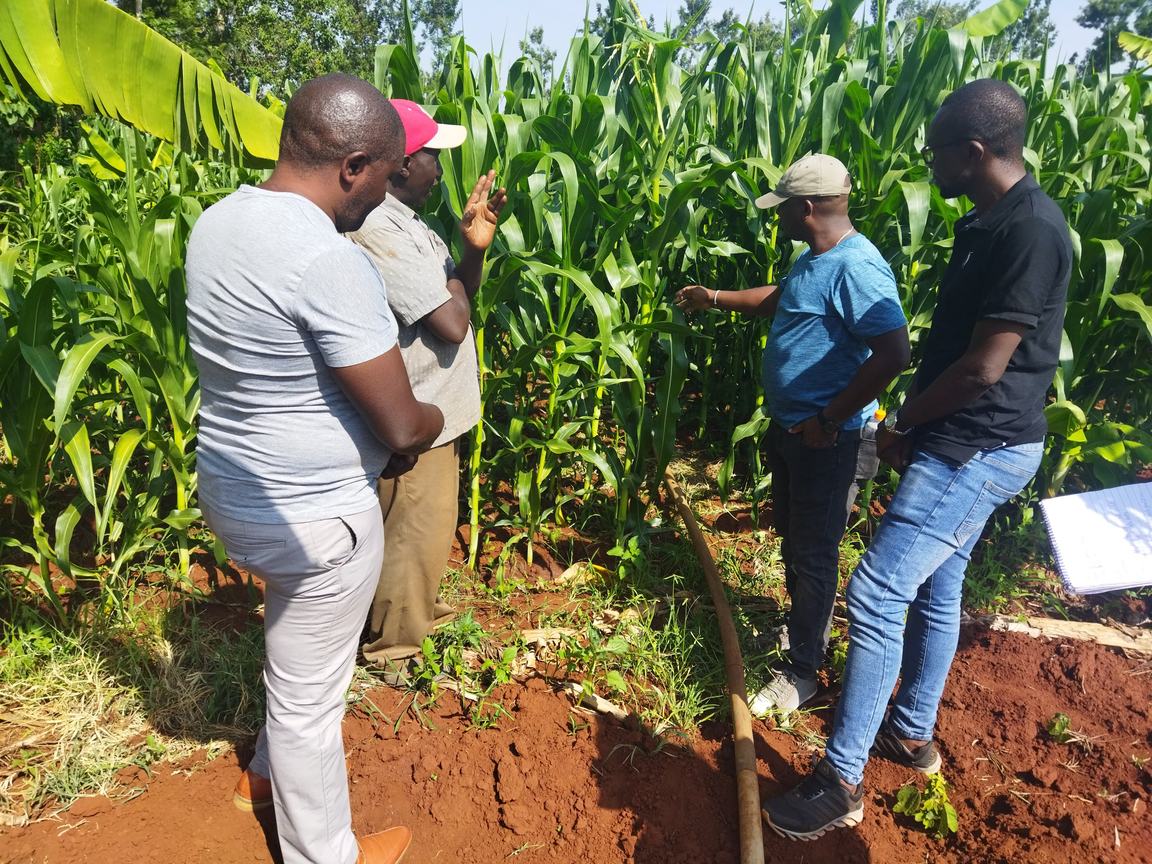Community members engaging with the demo farm project